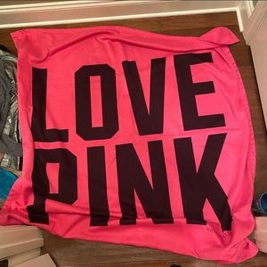 Fleece lined PINK blanket